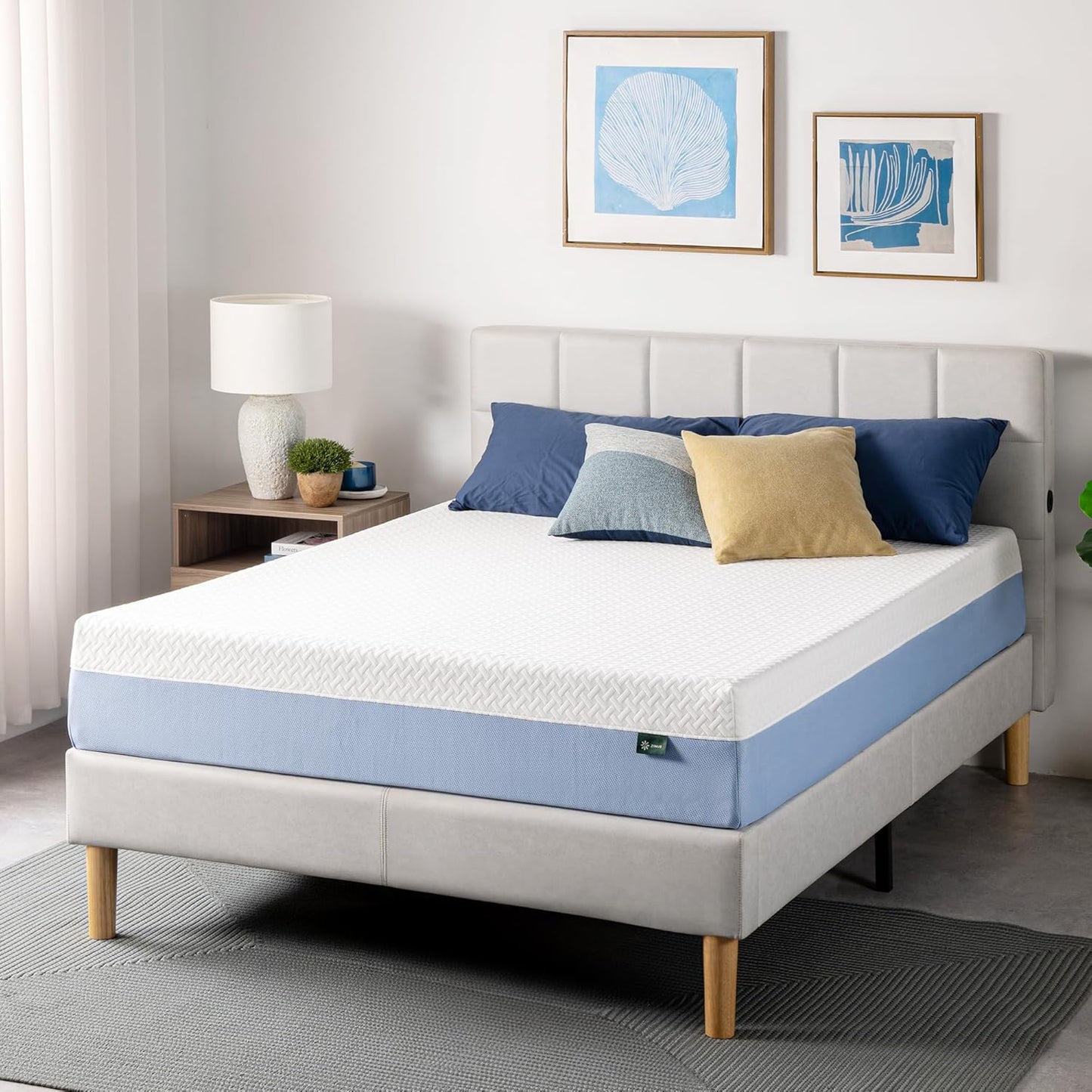 Zinus 10 Inch King Cooling Memory Foam Mattress - Fiberglass Free, Medium Feel, Breathable Layers