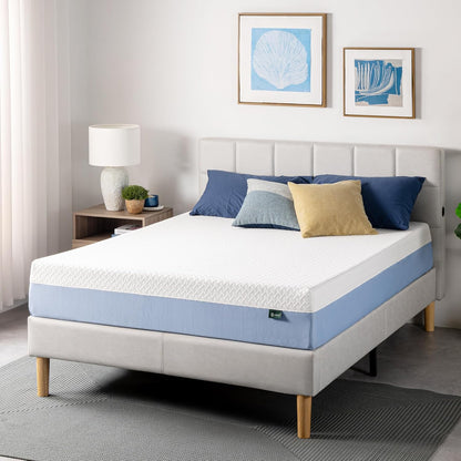 Zinus 10 Inch King Cooling Memory Foam Mattress - Fiberglass Free, Medium Feel, Breathable Layers