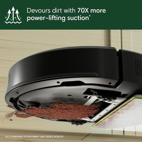 iRobot Roomba 104 Vacuum & Mop Robot - Self-Emptying for 75 Days, Powerful Suction, Ideal for Pet Hair