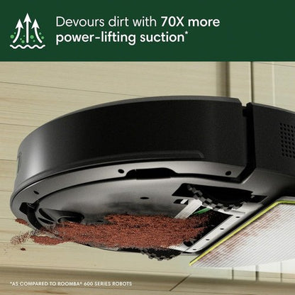 iRobot Roomba 104 Vacuum & Mop Robot - Self-Emptying for 75 Days, Powerful Suction, Ideal for Pet Hair