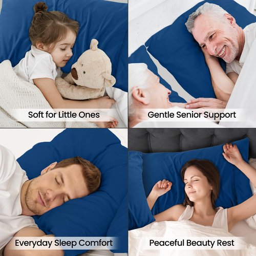 Utopia Bedding Pillow Cases Standard Size 2-Pack – Soft Brushed Microfiber – Envelope Closure – Perfect for Hospitals, Hotels, Guest Rooms – Oeko-TEX Certified, 20x26 Inches (Blue Dusk)