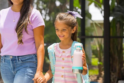 Ello Emma 14oz Kids Water Bottle - Vacuum Insulated, Leak-Proof Lid & Straw | Perfect for School & Sports