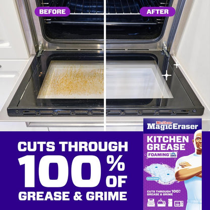Mr. Clean Magic Eraser Foaming Sponge, Kitchen Grease Eraser, Dawn Cleaning Power, Oven Cleaner, Clean Scent, 6ct
