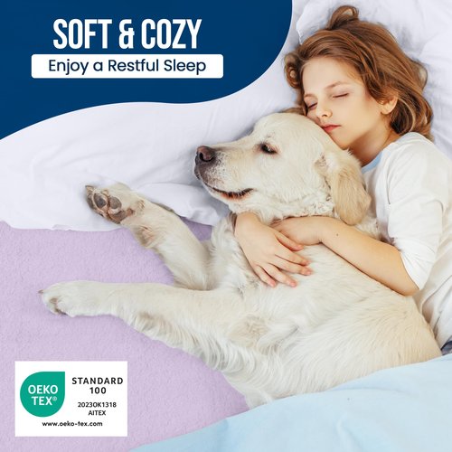 Utopia Bedding Waterproof Mattress Protector Twin Size, Premium Terry Mattress Cover 200 GSM, Breathable, Fitted Style with Stretchable Pockets (Lavender)