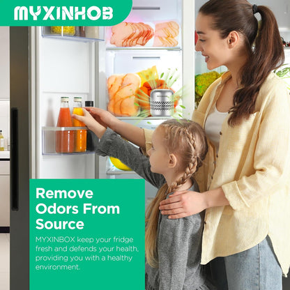 Skiennix Refrigerator Deodorizer - Long-Lasting Odor Eliminator | Light Grey Design