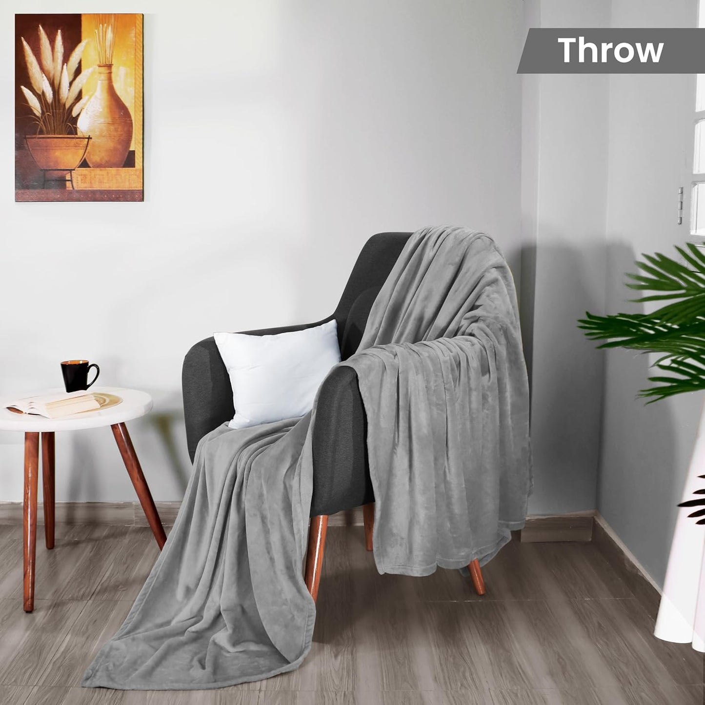 Utopia Bedding Fleece Blanket - Luxury Soft Microfiber Throw in Ash Grey | Anti-Static, 50x60 Inch