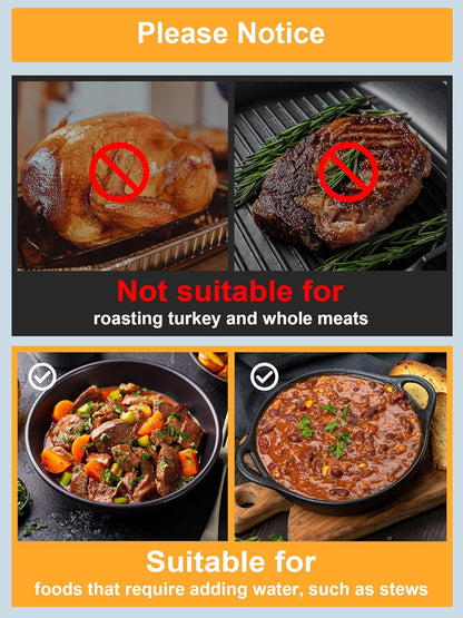 SMARTAKE Disposable Roaster Liners - 10 Count Plastic Cooking Bags for Easy Cleanup | Fits 16-22 Quart Roasters, 18 x 34 Inch