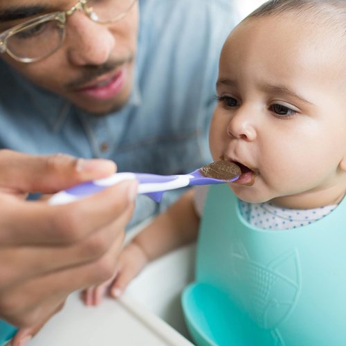 Dr. Brown's TempCheck Spoons - Designed to Nourish | 4-Pack in Blue for Easy Feeding