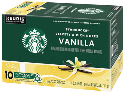 Starbucks Vanilla Coffee K-Cups - 160 Count for Rich Flavor and Convenience