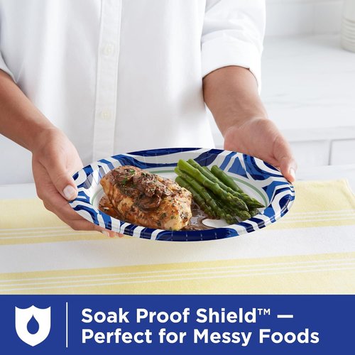 Dixie Ultra Large Paper Plates - 10 Inch, 44 Count | Heavy Duty, Microwave-Safe & Soak-Proof