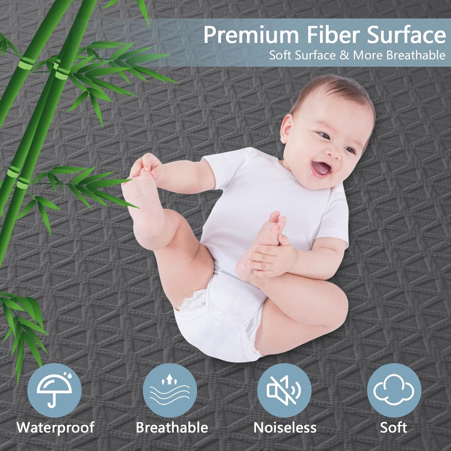 Regine Switzerland Premium Waterproof Mattress Protector - Breathable Cooling Bed Cover, California King Size, Gray