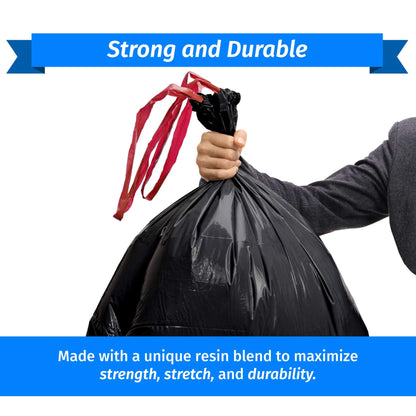 Reli. 30 Gallon Trash Bags Drawstring | 250 Count Bulk | Black | 30 Gallon Garbage Bags Heavy Duty | Large