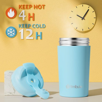 Fimibuke Kids' Spill-Proof Straw Cups - 10 OZ Insulated Tumbler Set with Screw-On Lid & Silicone Straw | 2 Pack