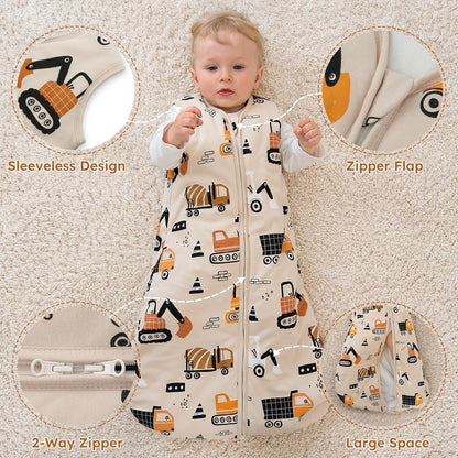 Yoofoss Baby Sleep Sack - 1.5 Tog Wearable Blanket for 12-18 Months | 100% Organic Cotton, Warm & Comfy