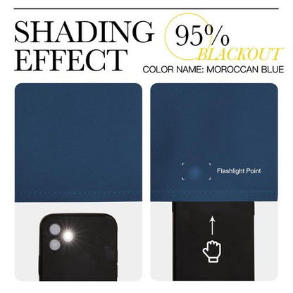 NICETOWN Blackout Thick Window Curtains - (W52 x L120, Moroccan Blue, 2 Panels) Thermal Insulated Grommet Drape Longer Panels for Bedroom and Living Room