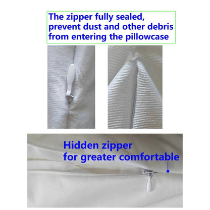 MOONVAN Waterproof Pillow Protectors Queen 20x28 Inches 4 Pack with Zipper Dust Proof Moisture Proof Sweat Proof Pillow Case Cover Protector Soft Cozy White