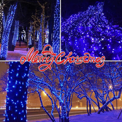 100LIGHTS Blue Extra-Bright Mini String Lights - Waterproof 5.98m Set for Holiday & Party Decor
