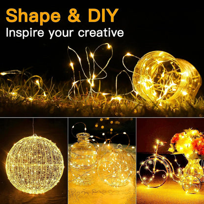 Skiennix 20 Pack Fairy Lights - Battery Operated 7ft Mini String Lights for Wedding & Party Decor | Warm White & Cool White