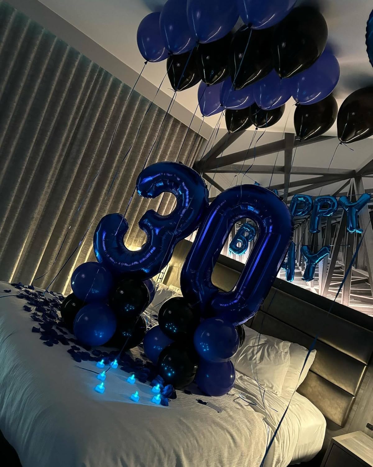 Number 5 Balloon by Night Blue - 40 Inch Giant Foil Balloon for 5th Birthday Party Decorations