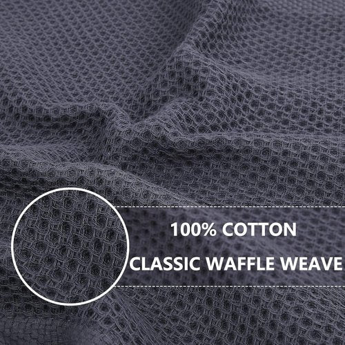 Homaxy Kitchen Dish Cloths - Ultra Soft 100% Cotton Waffle Weave, Quick Drying, 12x12 Inches, 8-Pack, Multicolor