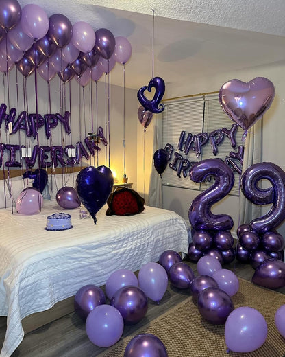 Purple 7 Balloon - 40 Inch Number Balloon for 7th Birthday Party Decorations