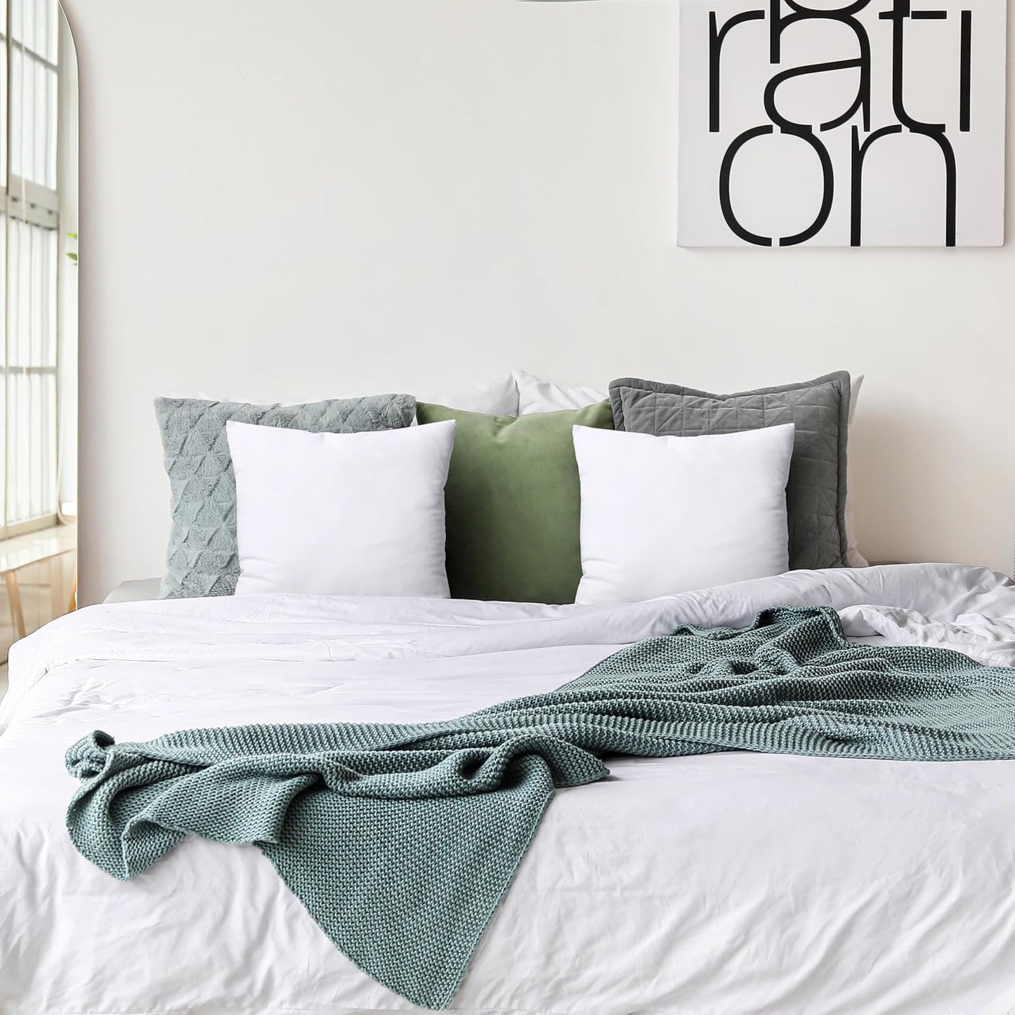 Utopia Bedding Pillow Inserts - Soft & Supportive 17x17 Decorative Throw Pillows | Set of 2, White