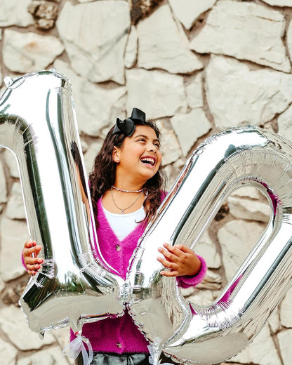 Silver Number Balloon - 40 Inch 0 Balloon for Birthday Decorations | Elegant Silver Party Supplies