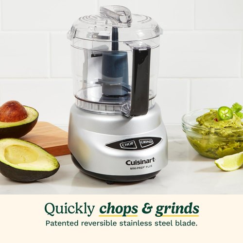 Cuisinart Mini-Prep Plus Food Processor - 24-Ounce Bowl, Reversible Blade for Chopping Herbs & Vegetables | Pink