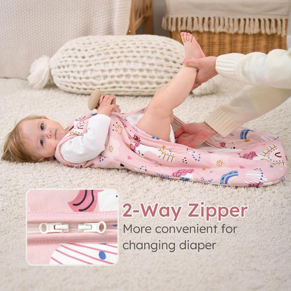 Yoofoss Baby Sleep Sack - 100% Organic Cotton Wearable Blanket for 12-18 Months | TOG 2.5, Soft & Warm