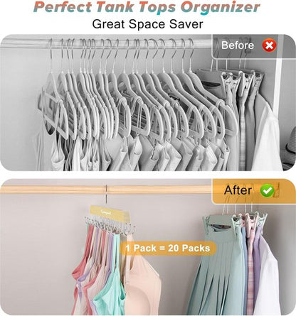 Gomyrod Bra Hanger - Space-Saving 2-Pack with 20 Hooks | Holds 40 Bras, 360° Rotating Design