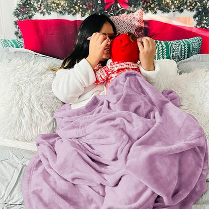 Bedsure GentleSoft Fleece Blanket - Lightweight Plush Cozy Twin Size Lilac 300GSM | 60x80 Inches