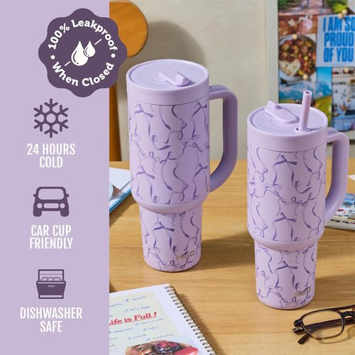 Ello Oasis 40oz Stainless Steel Tumbler - Stylish Insulated Design for Hot & Cold Beverages