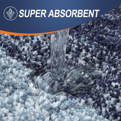 OLANLY Large Bathroom Rugs - Extra Soft Microfiber Mat 40x24 | Quick Dry & Washable, Airy Blue