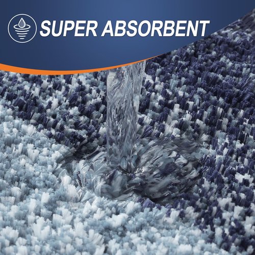 OLANLY Bathroom Rugs Mat 47x17, Extra Soft Absorbent Microfiber Bath Rugs, Rubber Backing, Quick Dry, Machine Washable Bath Mats for Bathroom Floor, Tub and Shower, Home Decor Accessories, Airy Blue