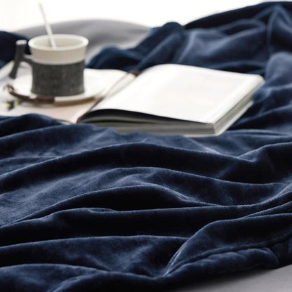 Bedsure GentleSoft Fleece Bed Blanket - Soft, Lightweight, Plush Navy Luxury Microfiber | Full Size 84x90 Inches