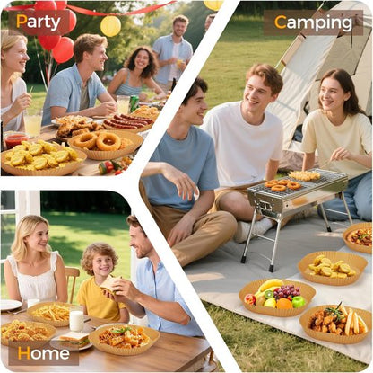 Air Fryer Liners | 500 Pcs Unbleached Parchment Paper, Non-Stick & Leakproof 8" Square