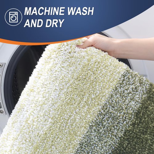 OLANLY Bathroom Rugs Mat 47x24, Extra Soft Absorbent Microfiber Bath Rugs, Rubber Backing, Quick Dry, Machine Washable Bath Mats for Bathroom Floor, Tub and Shower, Home Decor Accessories, Dark Green