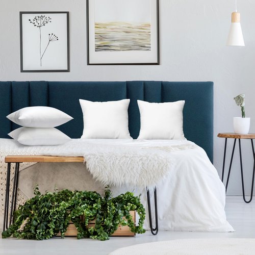 Utopia Bedding Throw Pillows (Set of 4, White) – 14 x 14 Inches Down Alternative Pillows for Bed, Sofa, and Couch - Fluffy Decorative Stuffer Pillow for Indoors & Outdoors