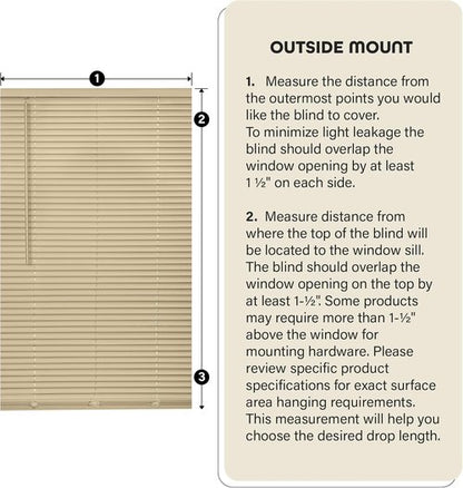 Achim Home Decor Cordless Room Darkening Mini Blinds - Mahogany, 27" W x 64" L, 1" Slats