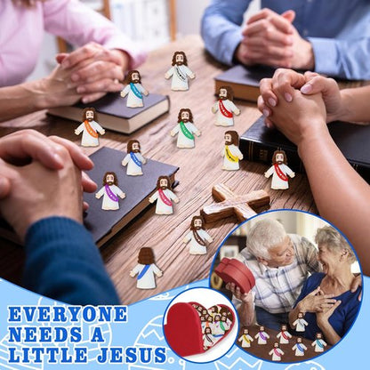 Bamamon Mini Jesus Figurines - 50 Pcs Easter Party Favors for Sunday School & Baptism Gifts