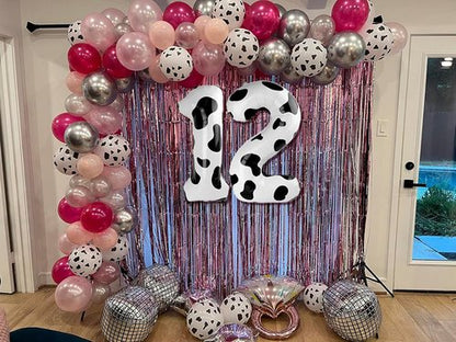 Cow Print Number Balloon - 40 Inch 0 Balloon for Farm Birthday Decorations | Perfect for Girls' Parties