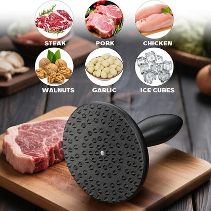 Skiennix 3-in-1 Meat Tenderizer Tool - Dual-Sided Kitchen Mallet for Perfectly Tender Steak & Chicken