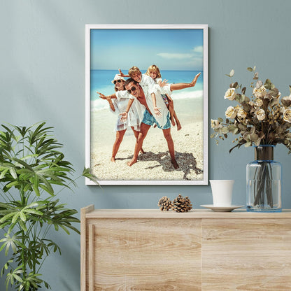 Wall26 Custom Framed Poster - Canvas Wall Art for Living Room & Bedroom Decor | Ready to Hang - 8"x10" White