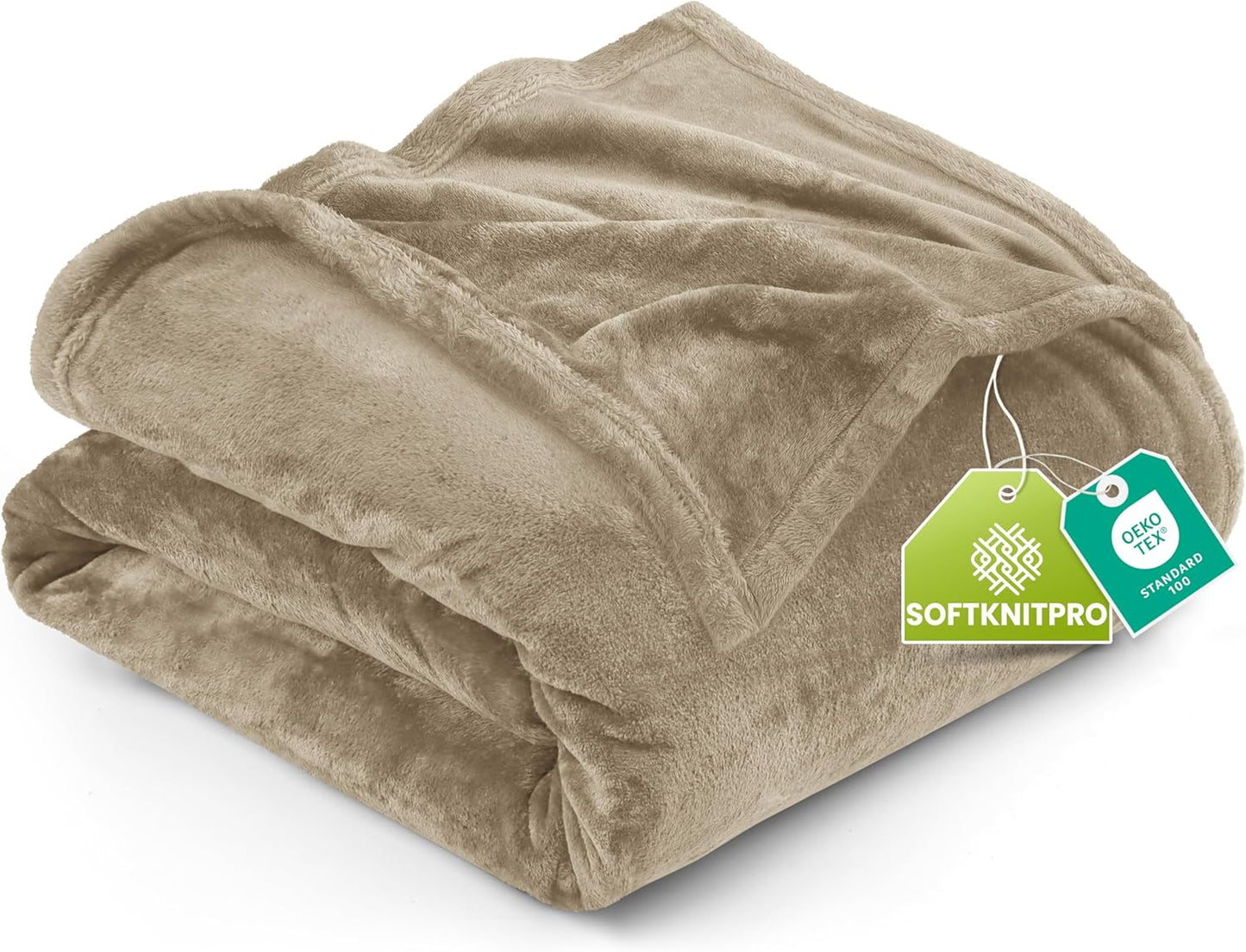 Utopia Bedding Fleece Blanket - King Size Luxury Soft Microfiber | Anti-Static Camel Color (90x102 Inch)