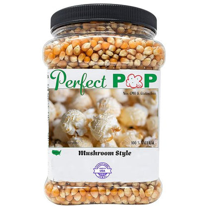 Concession Essentials Gourmet Mushroom Popcorn Kernels - Extra Large 4lbs for Perfect Popping