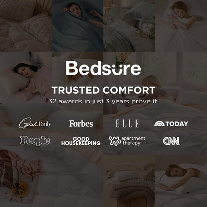 Bedsure Oversized King Duvet Cover Only - Prewashed Cotton-Like Polyester Extra Soft All Season Bedding, Includes 1 Duvet Cover 120x98 Inches with Zipper Closure, White, Comforter Not Included