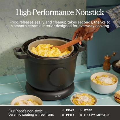 Our Place Dream Cooker - 6 Qt Ceramic Nonstick Multicooker with Touchscreen Controls & Auto Steam Release | 4 Cooking Modes