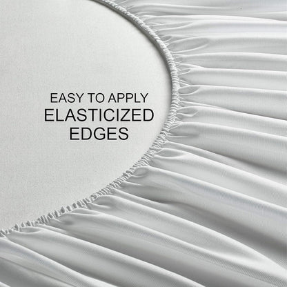 PURE BAMBOO Queen Mattress Protector - Waterproof, Breathable & Noiseless Cover for Moisture & Stain Protection