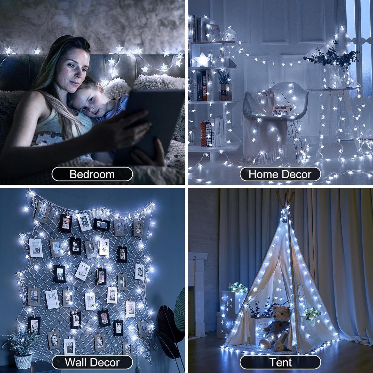 Star String Lights - 33 Ft 100 LED Waterproof Fairy Lights with Remote & Timer | Perfect for Bedroom, Patio & Parties