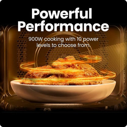 Chefman Microwave Oven - 0.9 Cu. Ft. Digital Stainless Steel | 900 Watts, 6 Presets, Eco Mode, Child Safety Lock